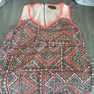 Aztec designed neon blouse